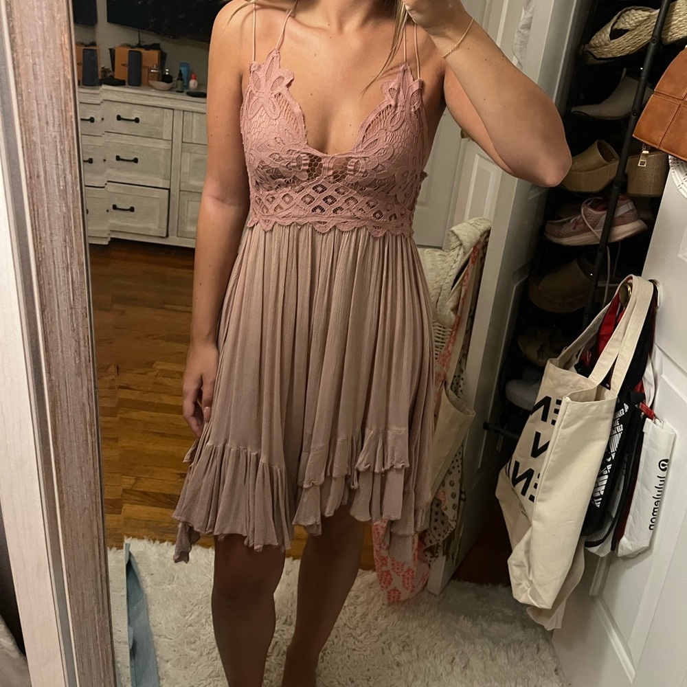 Free People Adella Slip Dress Mauve